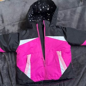 WonderKids 4in1 Toddler Jacket 18M Weather-Resistant Hot Pink/Black/White
